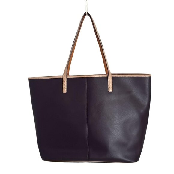 Auth COACH - F24841 Dark Brown Beige PVC Leather Tote Bag - Picture 2 of 11